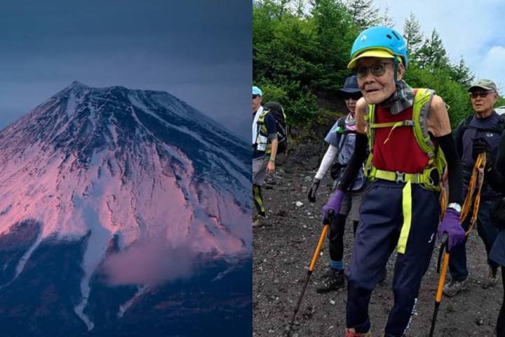 Japonés de 102 años rompe récord y se convierte en la persona de más edad en escalar el monte Fuji