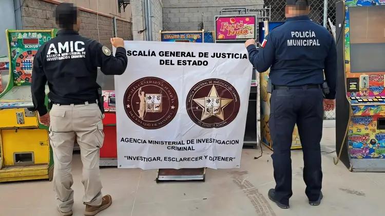 Aseguran 11 máquinas tragamonedas durante un cateo en Hermosillo