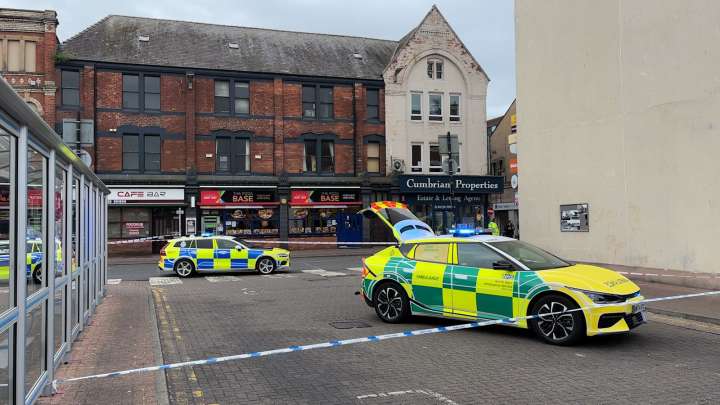 Woman in her 70s in critical condition after being hit by bus in Carlisle city centre