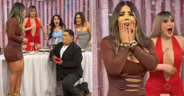 Alfredo Benavides sorprende a Gabriela Serpa con romántica 'pedida de mano' en 'JB en ATV'