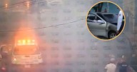 VIDEO: Auto en llamas: conductor resulta herido en incendio cuanto lo quiso apagar en la Guerrero, CDMX