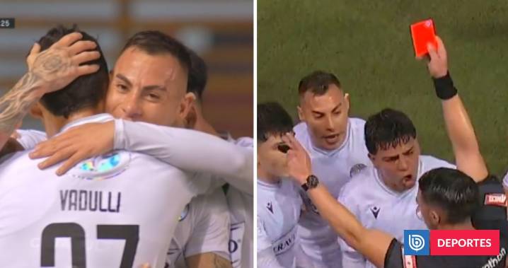 Primer gol de Vargas en Audax terminó en escándalo: lo anularon y otro jugador itálico fue expulsado