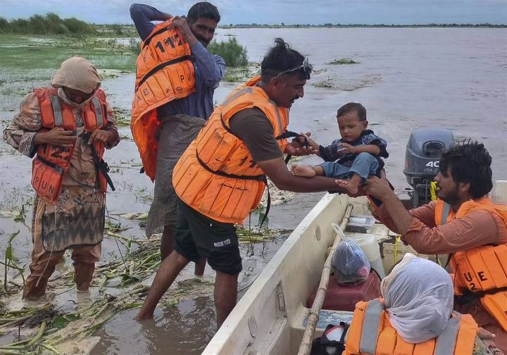 Mass evacuations in eastern Pakistan as India releases water from swollen rivers
