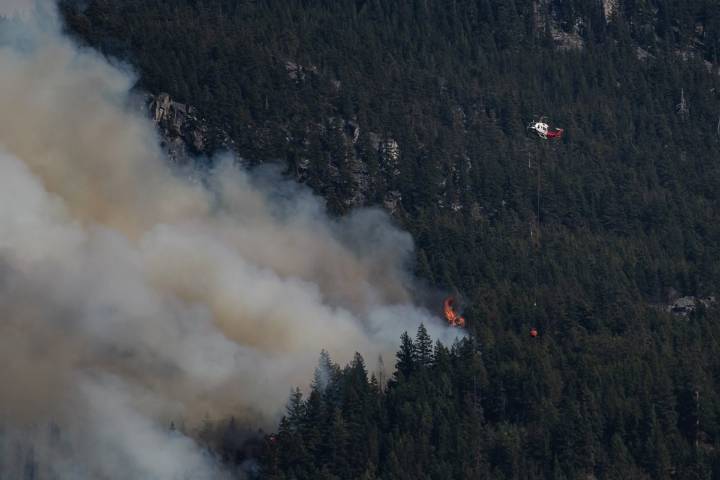 Wildfire near Peachland, B.C., no longer out-of-control, residents could soon go home