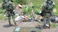 Ejército y Guardia Nacional aseguran cartuchos, mariguana y cristal en Alturas del Sur, Culiacán
