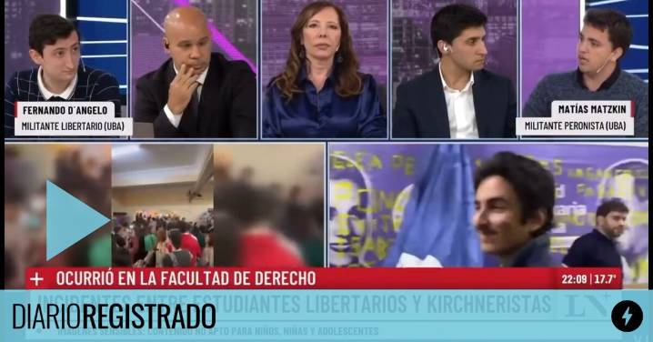 Matías Matzkin, estudiante peronista de Derecho: "Lo que hicieron los libertarios fue pegarle a mujeres, y encima, tres contra una"