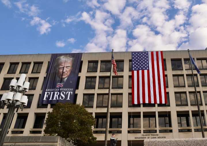 America Goes Full Fascist With Banners Of Trump On Federal Buildings
