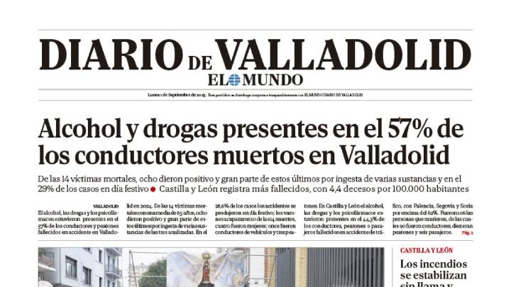 Portada de Diario de Valladolid del 1 de septiembre de 2025