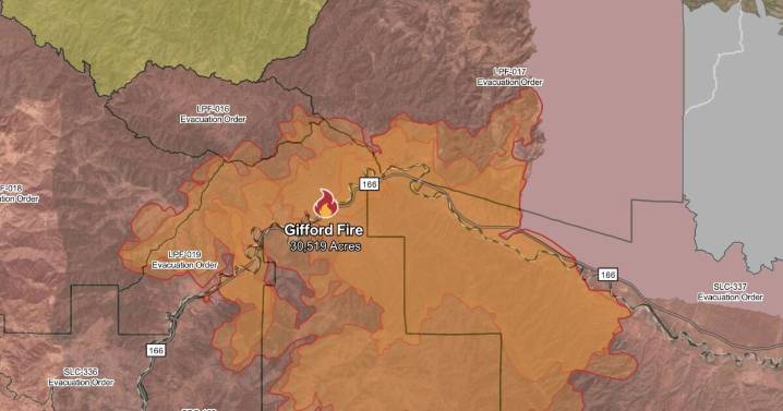 Gifford fire burns 30,000 acres in Los Padres National Forest