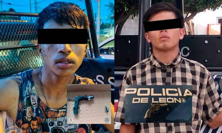 DETIENEN A DOS HOMBRES ARMADOS EN DIFERENTES HECHOS EN LEÓN