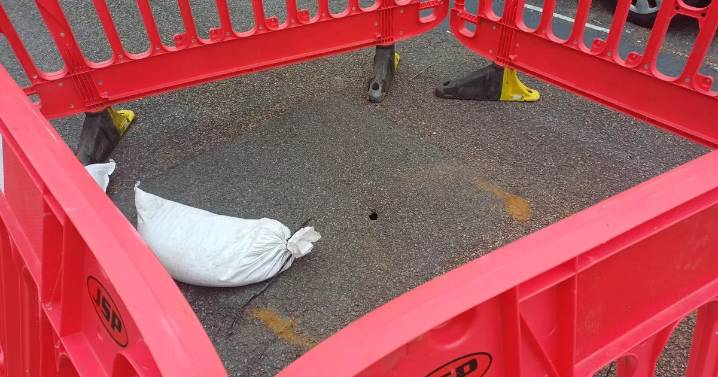 79m-long road closed due to sinkhole the size of a 10p coin