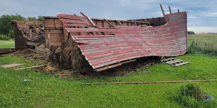 Ray family farm damaged during severe storms