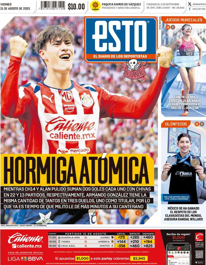 Portada ESTO 15 de agosto de 2025