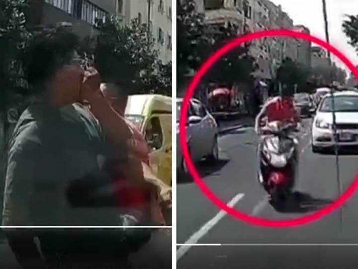 VIDEO: Motoneto gandalla noquea a taxista en CDMX ¿quién chocó a quién?