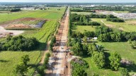 Drone video shows Division, Eastgate, LeCompte construction