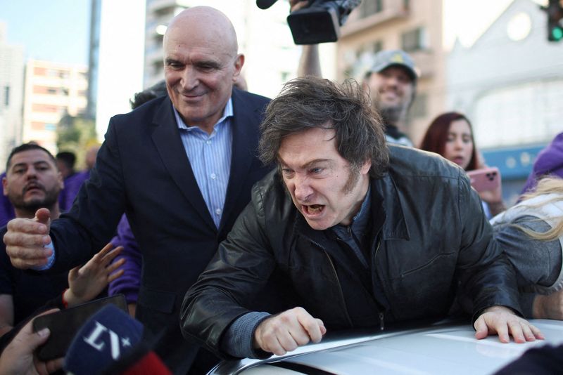 Argentina's Milei leaves campaign event after crowd aggression