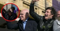 Javier Milei es atacado a piedrazos durante caravana en Lomas de Zamora en medio del creciente conflicto de coimas
