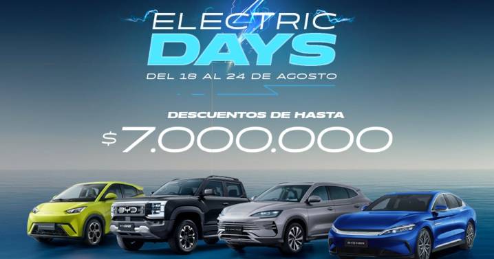 Electric Days de BYD Auto: bonos especiales de hasta $7.000.000