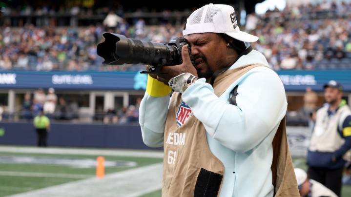Beast Mode behind the camera: Marshawn Lynch spotted as NFL cameraman