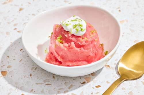 Watermelon coconut ice is a no-cook, no-added