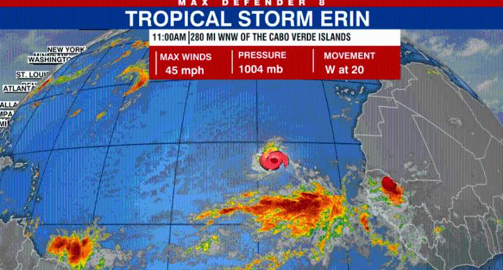 Tropical Storm Erin forms in the Atlantic