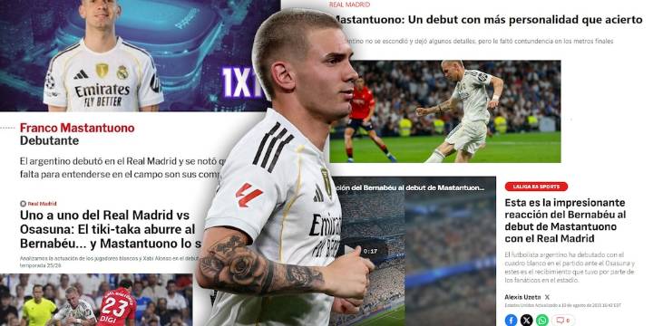 “Será el futuro del equipo” y “llegó para grandes tardes”: las repercusiones en España del debut de Mastantuono en Real Madrid