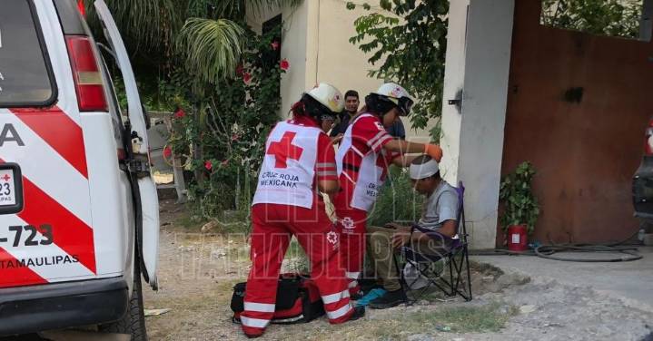 Albañil cae de árbol y termina en el hospital en Ciudad Victoria