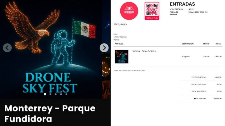 Familias saltillenses caen en estafa de espectáculo de drones en Monterrey