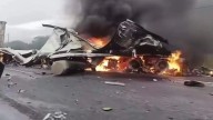 Un tráiler y una pipa chocaron en la carretera SLP