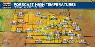 Warmer Friday, rain chances for the Labor Day holiday weekend