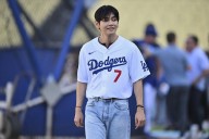 V of K-pop sensation BTS thrills fans with first pitch at Dodgers game and meets Shohei Ohtani – Winnipeg Free Press