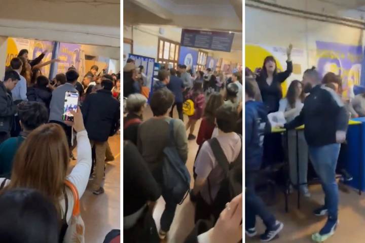 Violento choque entre alumnos peronistas y afines a Milei en U. de Buenos Aires