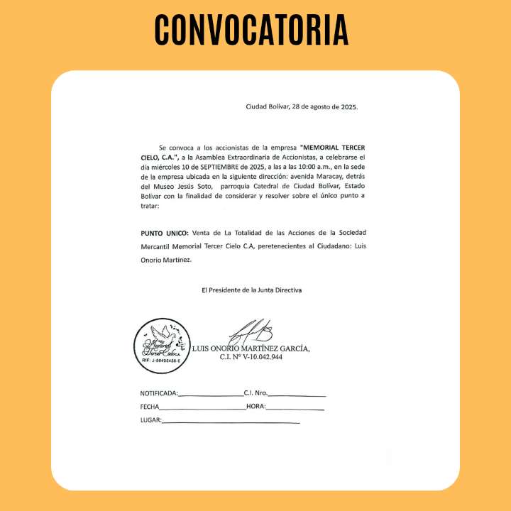 CONVOCATORIA