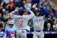 Deadspin | Dansby Swanson belts 2 HRs, drives in 6 as Cubs rock Rockies