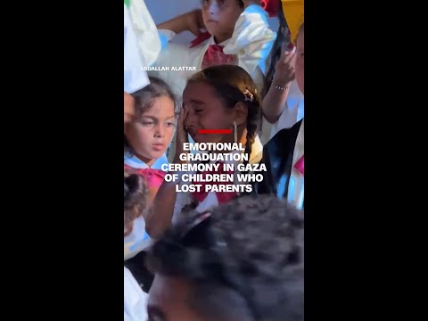 Emotional graduation ceremony in Gaza of children who lost parents