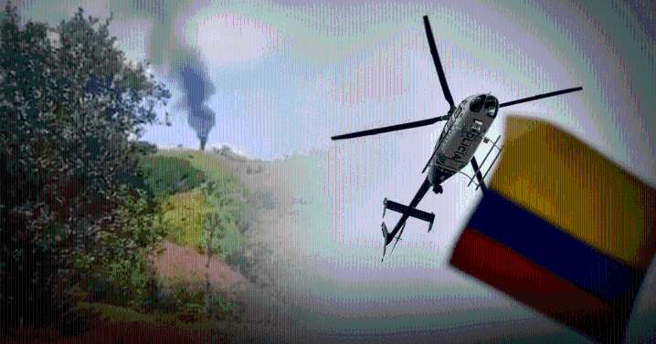 Derriban helicóptero de la Policía de Colombia: al menos 8 muertos y 8 heridos