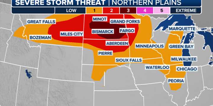 Severe storms expected across Northern Plains, Midwest to end workweek