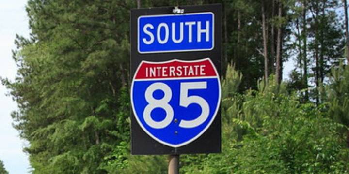 Man dies after commercial vehicle veers off I