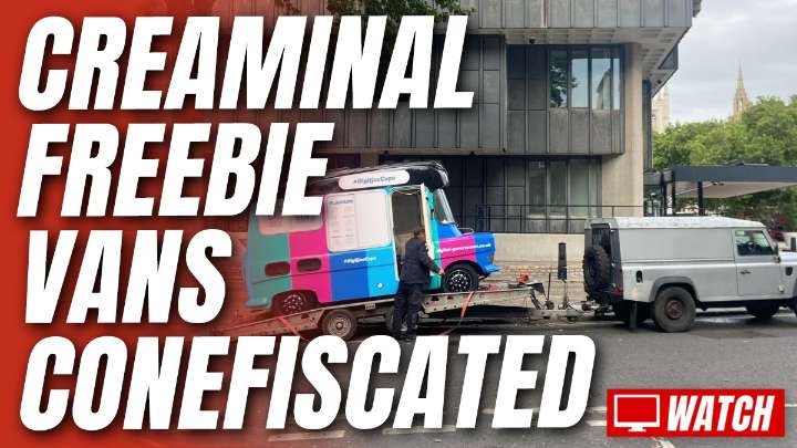 WATCH: Illegal Vans Serving Free Ice Cream for Civil Servants Towed Out of Whitehall