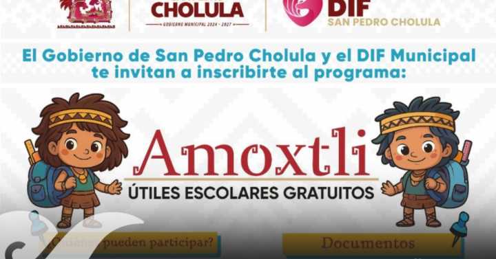 Continúa registro para la entrega de útiles escolares gratuitos a niñas y niños en San Pedro Cholula