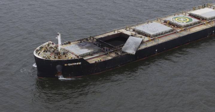 Explosion on cargo ship closes Baltimore shipping channel near site of 2024 bridge collapse