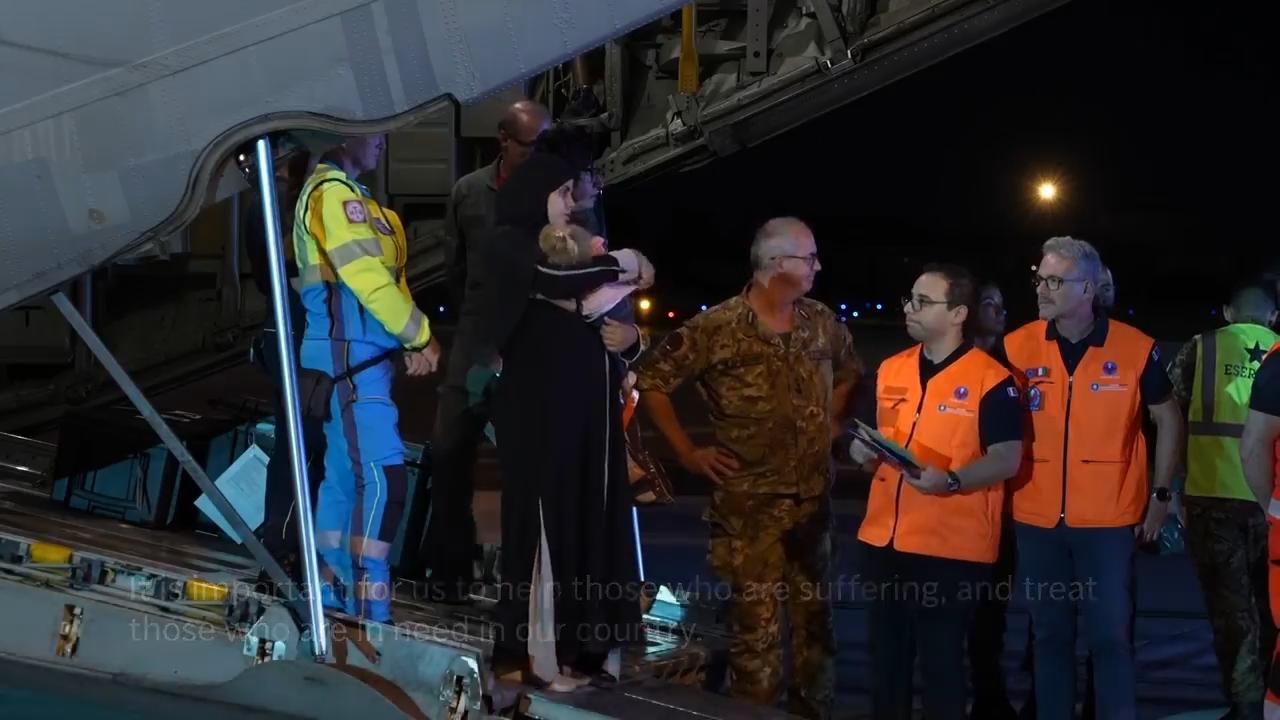 114 Palestinians in need of medical help evacuated from Gaza to Italy