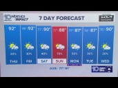 10 Weather: Thursday midday forecast; Aug. 28, 2025