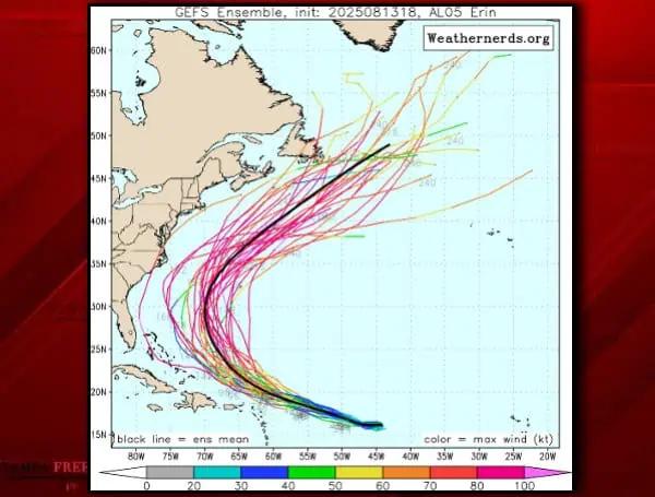 Tropical Storm Erin Strengthens, Pushes Westward: NHC