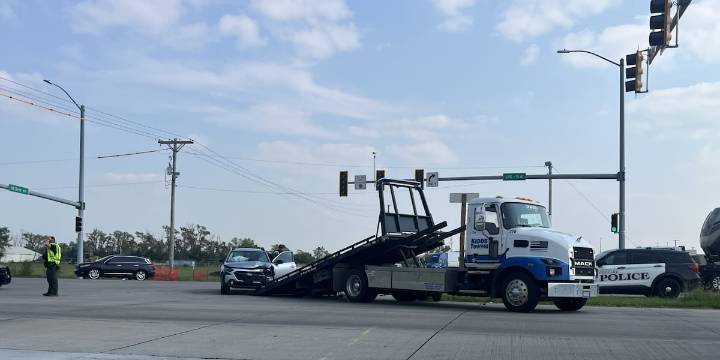 Motorcycle crash in Goddard injures one Friday afternoon