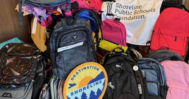 Shoreline community donates over 150 backpacks to support Shoreline students