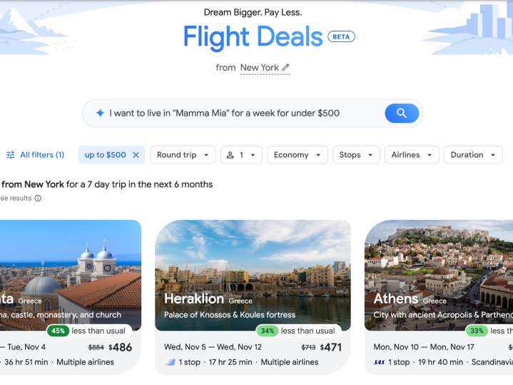 I tried Google's new AI tool for finding flight deals. It told me how to live affordably inside my favorite movies.