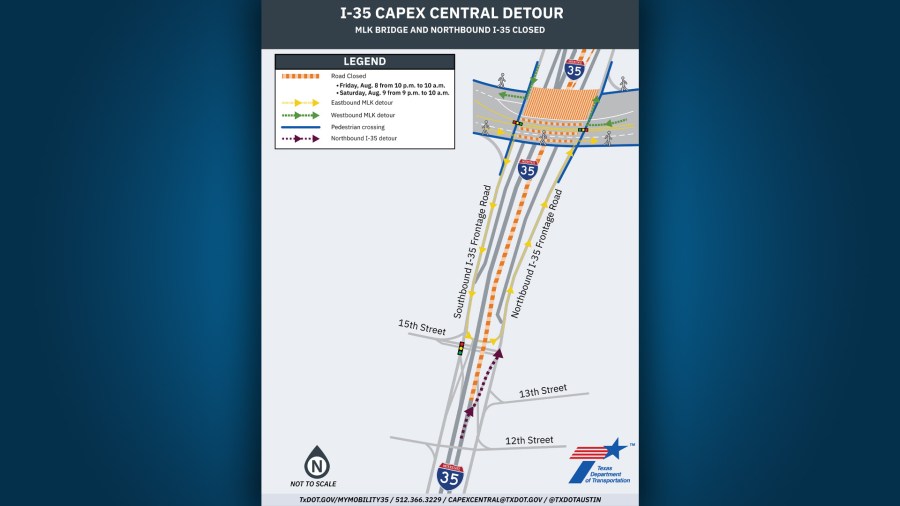 Traffic Alert: MLK bridge over I-35 to close for demolition Friday, Saturday night
