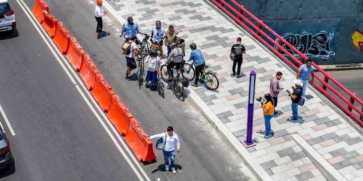 Inician obras por ciclovía de Tlalpan, pero generan caos vial