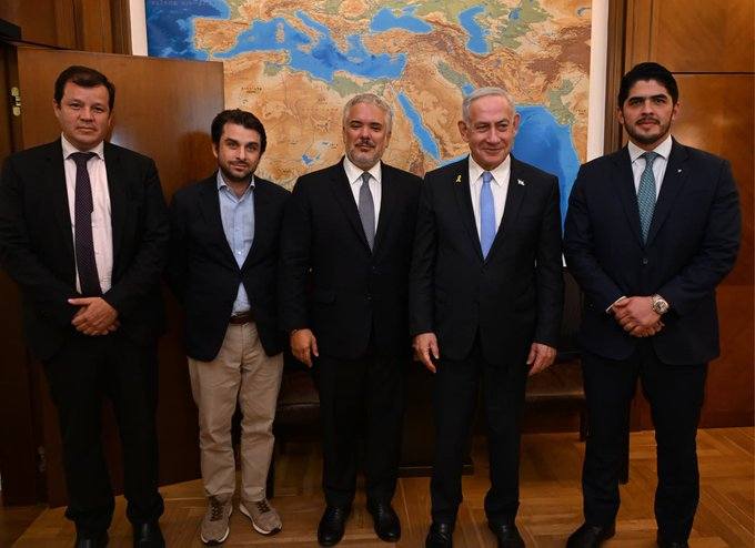 Duque y Gilinski se reúnen con Netanyahu en medio de acusaciones de genocidio en Gaza